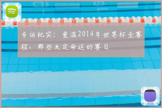 专访纪实：重温2014年世界杯全赛程，那些决定命运的赛日